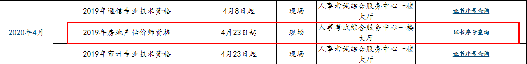 2019年安徽合肥房地产估价师合格证书领取时间